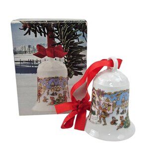 Hutschenreuther Porcelain Annual Christmas Bell 1987 Weihnachts Glocke Boxed